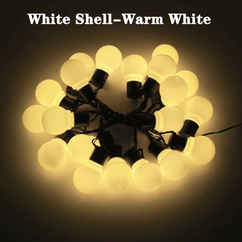 G50 Bulbs Ambient Light Led Fairy String Lights Outdoor Solar Light Wedding Party Xmas Home Garden Decoration