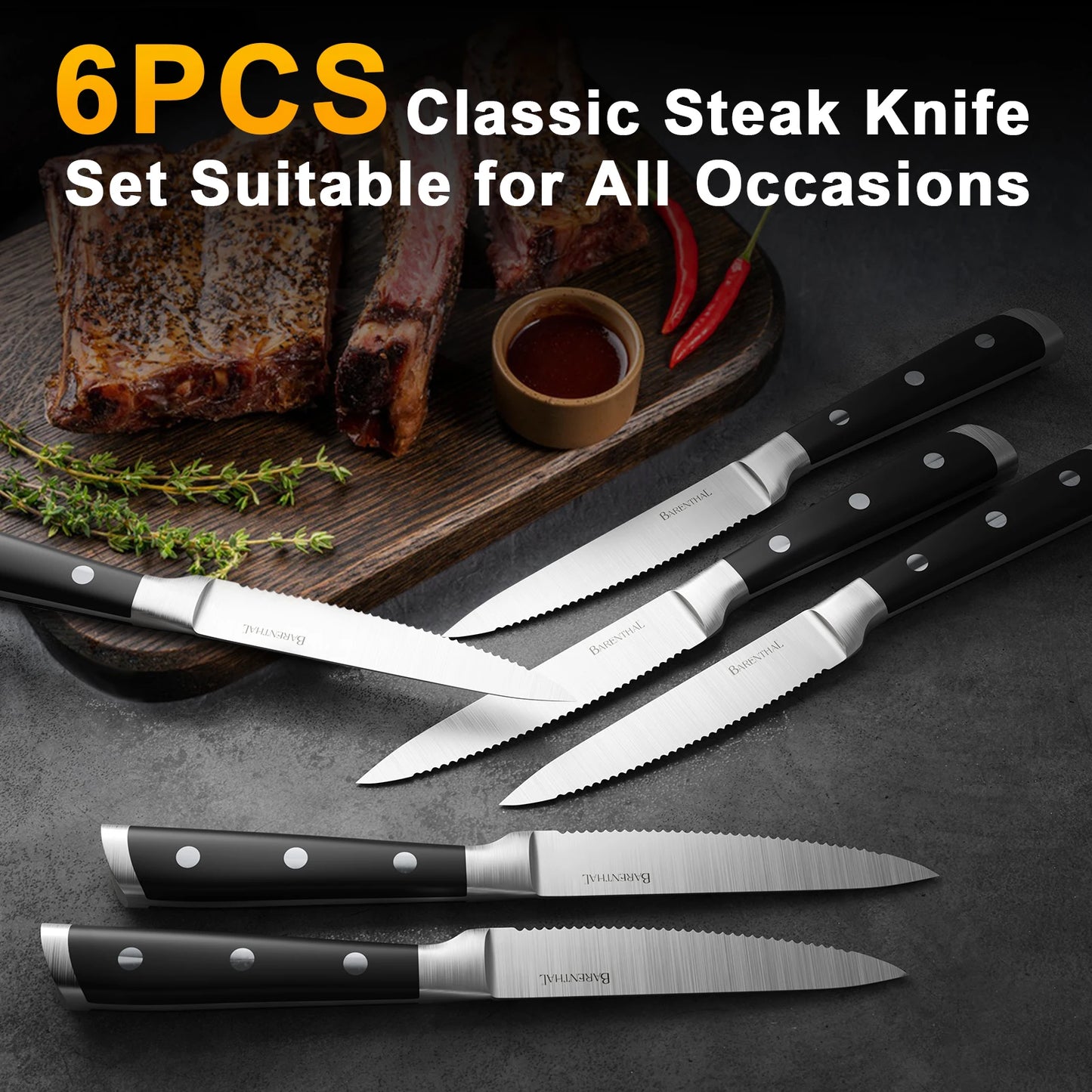 6 - Piece Steak Knives Set