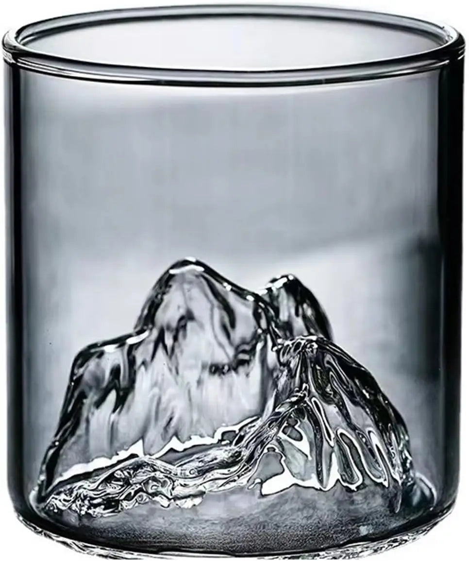 3D Landscape Cup Wine Whiskey Beer Tea Coffee Cup Glassware Mountain Crystal Glass