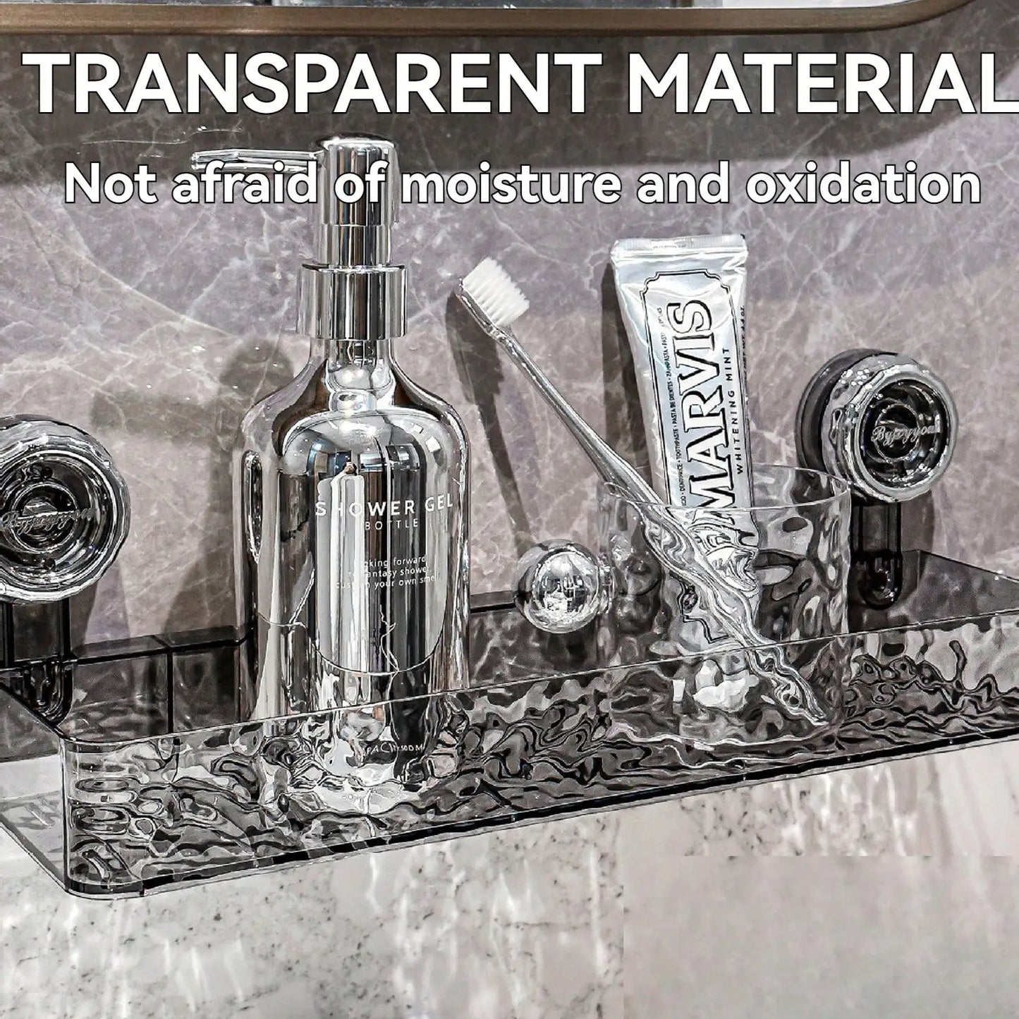 Shower Caddy, Suction Cup Shower Organizer Bathroom Removable Shower Basket Strong Suction