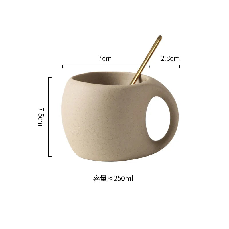 Vintage Ceramic Coffee Cup Saucer 220ml Breakfast