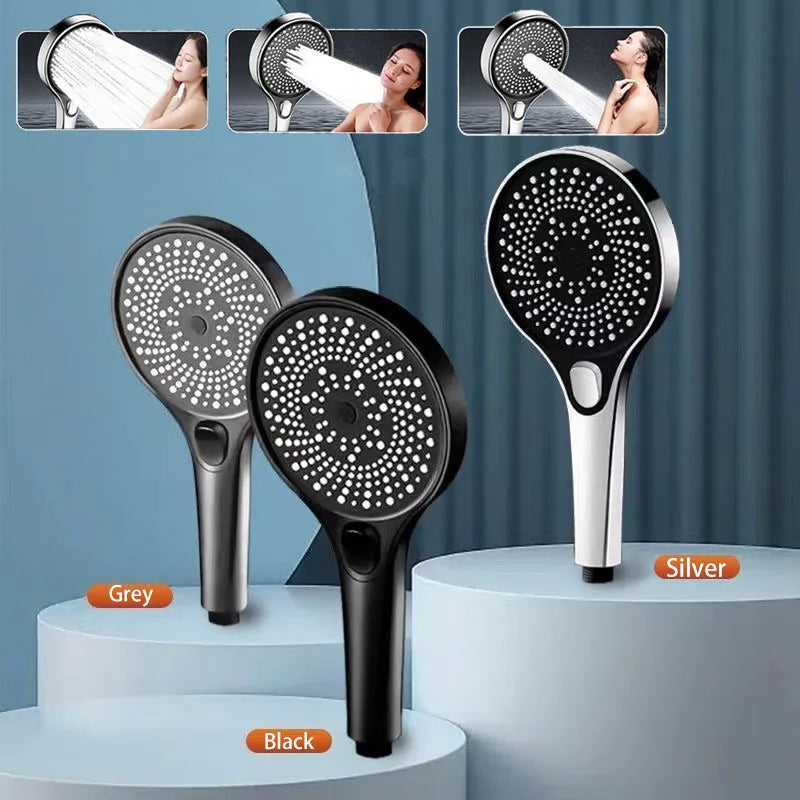 Large screen shower head 3-speed mode portable shower accessories bathroom supplies shower knob complete set