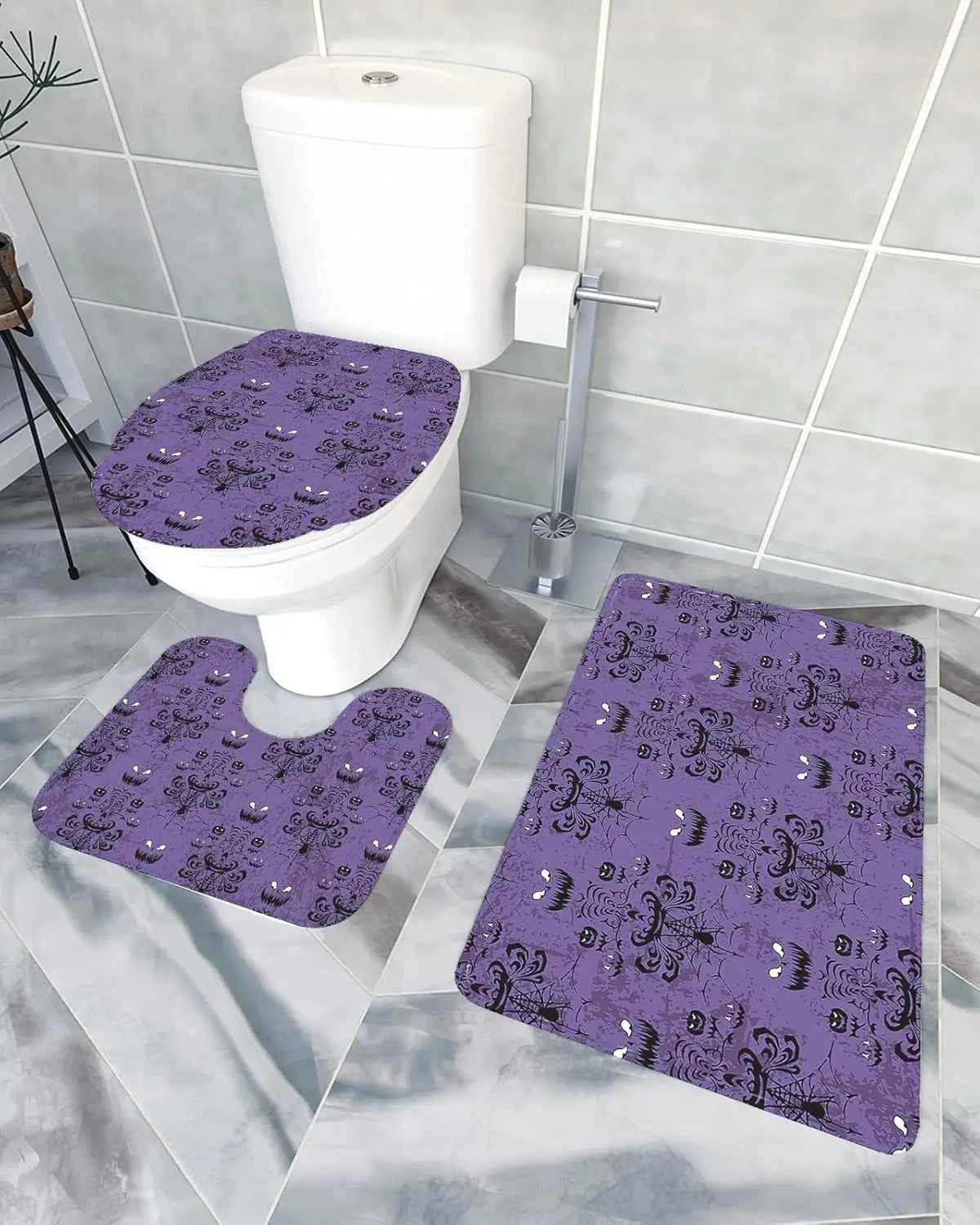 3 PCS Ultra Absorbent Bath Mats Non Slip Bathroom Floor Mats Sofa & Comfortable Bathroom Rug Sets Toilet Seat Cover Pad U Shaped