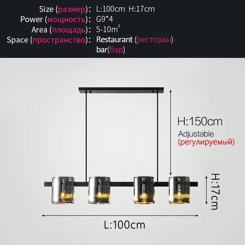 European simple modern creativity restaurant light dining room bar net celebrity bedroom bedside glass small hanging lamps