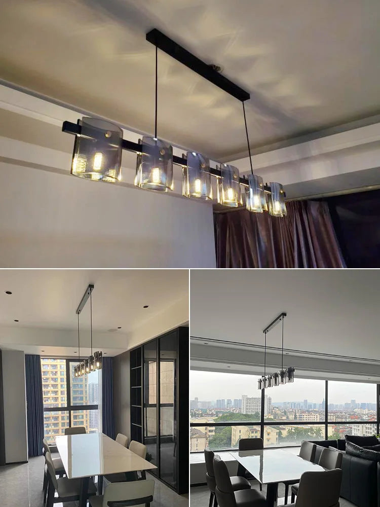 European simple modern creativity restaurant light dining room bar net celebrity bedroom bedside glass small hanging lamps