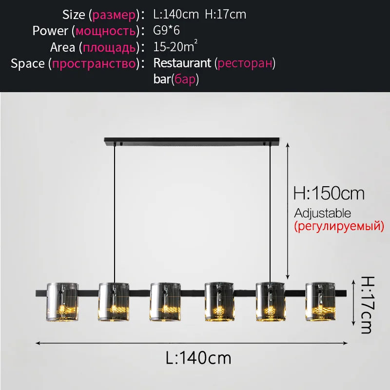 European simple modern creativity restaurant light dining room bar net celebrity bedroom bedside glass small hanging lamps