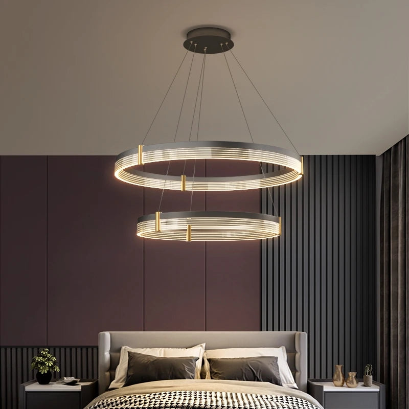 Dining room chandelier light luxury creative Nordic bar small chandelier simple modern led bedroom living room lamp hall lamps