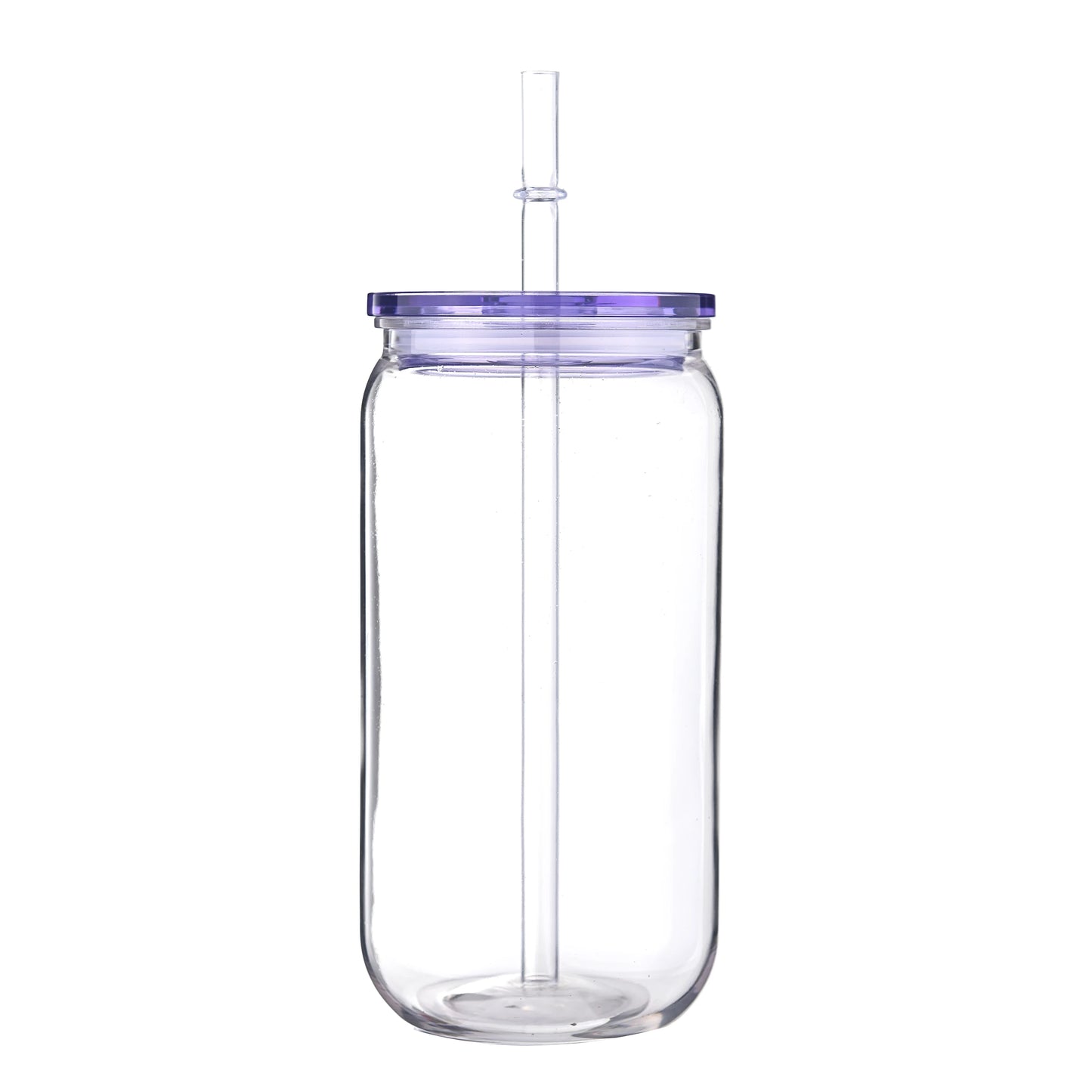 16oz Colorful Lid Transpare Plastic Cup with Lids And Straws Replacement Lids