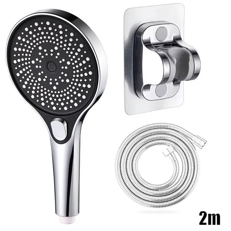 Large screen shower head 3-speed mode portable shower accessories bathroom supplies shower knob complete set