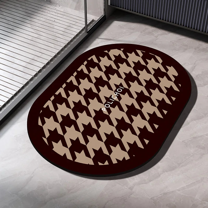 Diatomite Bath Mats Bathroom Absorbent Anti Slip Floor Mat Foot Carpet Quick Dry Shower Toilet Rug Doormat Washable