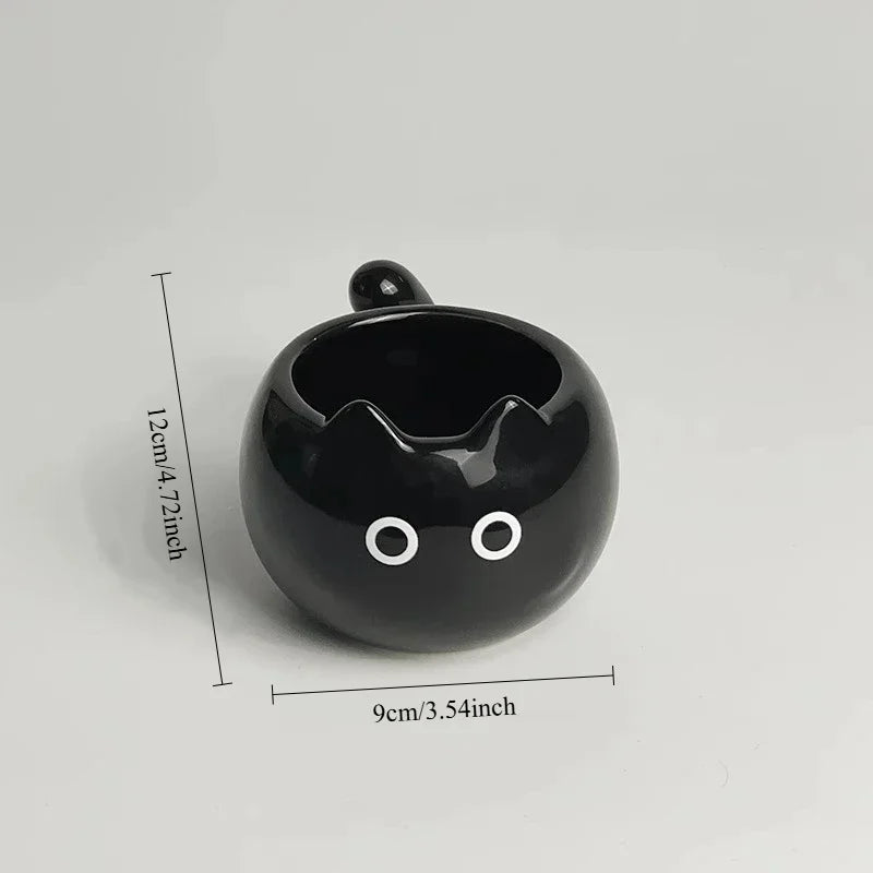 Cute Ceramic Cup Creative Siamese Cat Shaped Mug Coffee Household Drinking Utensil Funny Birthday Gift