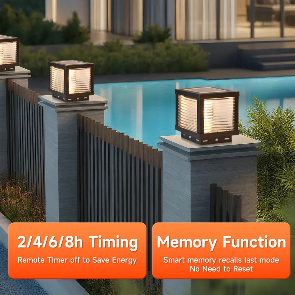 Outdoor Lighting Solar Garden Lights Installable Bulb Exterior Decoration Solar Lights for Patio Path Fence Sunlight Pillar Lamp