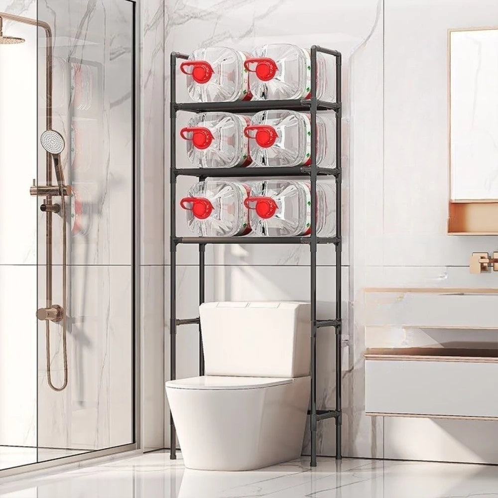 Floor Standing Storage Rack For Bathroom Increases Space Saving Multi Story Bathroom