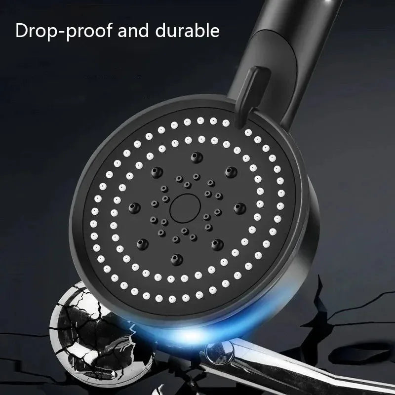 High Pressure Shower Head 5 Modes Adjustable Showerheads Bathroom Accessories with Hose Water Saving