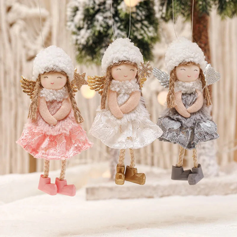 Christmas Decoration 2025 Christmas Tree Angel Hanging Pendants Hanging Ornaments Cute Angel Xmas Supplies Navidad Decor