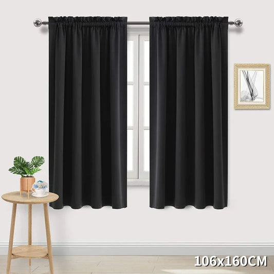 1 Panel Blackout Curtains Light Reducing Thermal Insulated Grommet Black Out Curtains Panels Drapes for Living Room Bedroom
