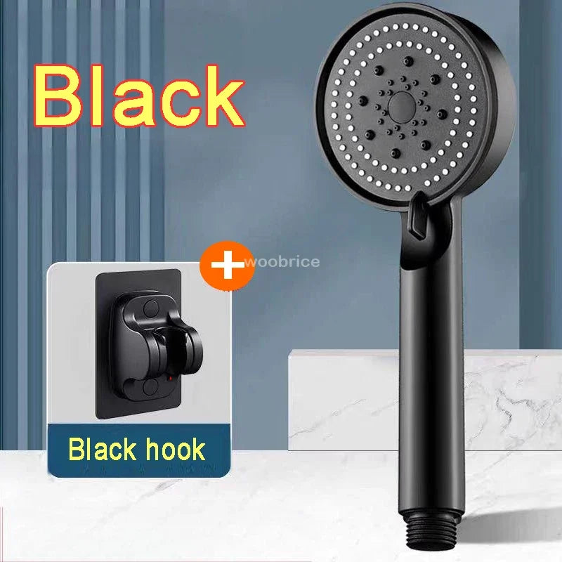 Bathroom Sink Faucet Head of A Shower High Pressure 5 Modes Adjustable with Hose Water Saving One-Key Stop Bathroom Accessories
