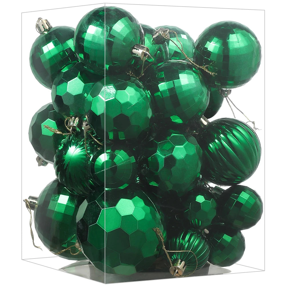30Pcs Christmas Balls 4-8CM Hanging Ball Christmas Tree Pendant Ornaments for Home Party Decor 2026 New Year Navidad Accessories