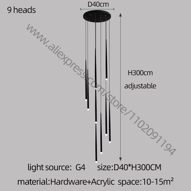 Modern Dining Room Chandelier Minimalist Design Living Room Kitchen Bedroom Light Study Cafe Led Bar Staircase Chandelier