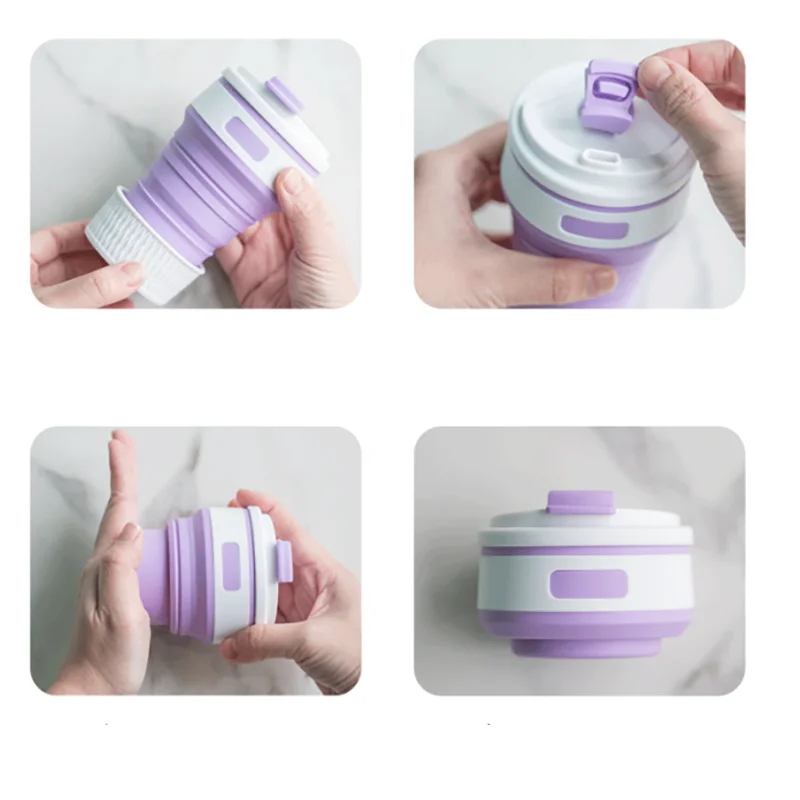 Silicone Folding Water Cup Portable Travel Sports Cup Outdoor Camping Portable