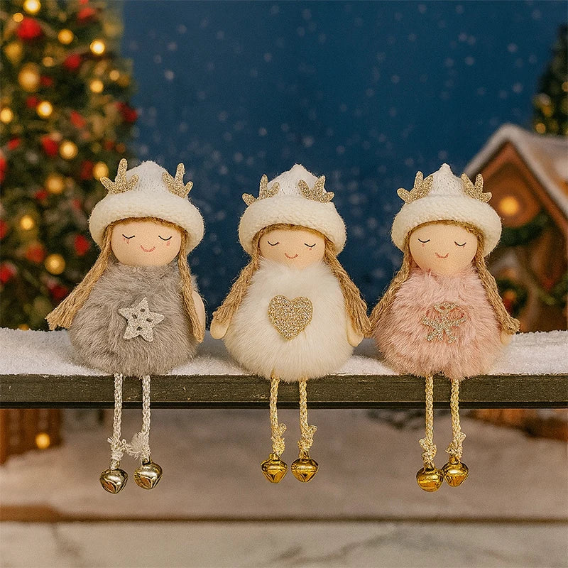 Christmas Decoration 2025 Christmas Tree Angel Hanging Pendants Hanging Ornaments Cute Angel Xmas Supplies Navidad Decor