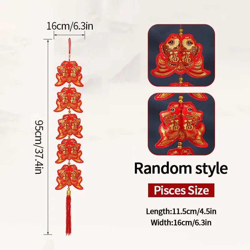 Chinese New Year 2025 Decorations Chinese Spring Festival Hanging Pendant Door Wall Ornament Traditional Chinese Room Decoration