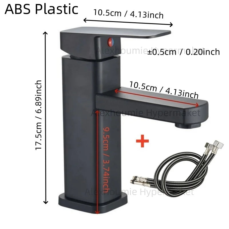 Bathroom Water Tap Washroom Faucet Deck Mounted Single Hole Single Handel Hot and Cold Water Mixer