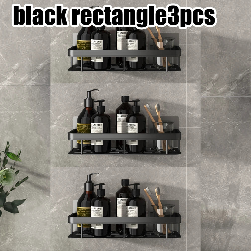 Bathroom Shelf Bathroom Towel Rack Shelves Wall Shower  Shampoo Rack No Drill Shelf Bathroom Tripod Storage Rack