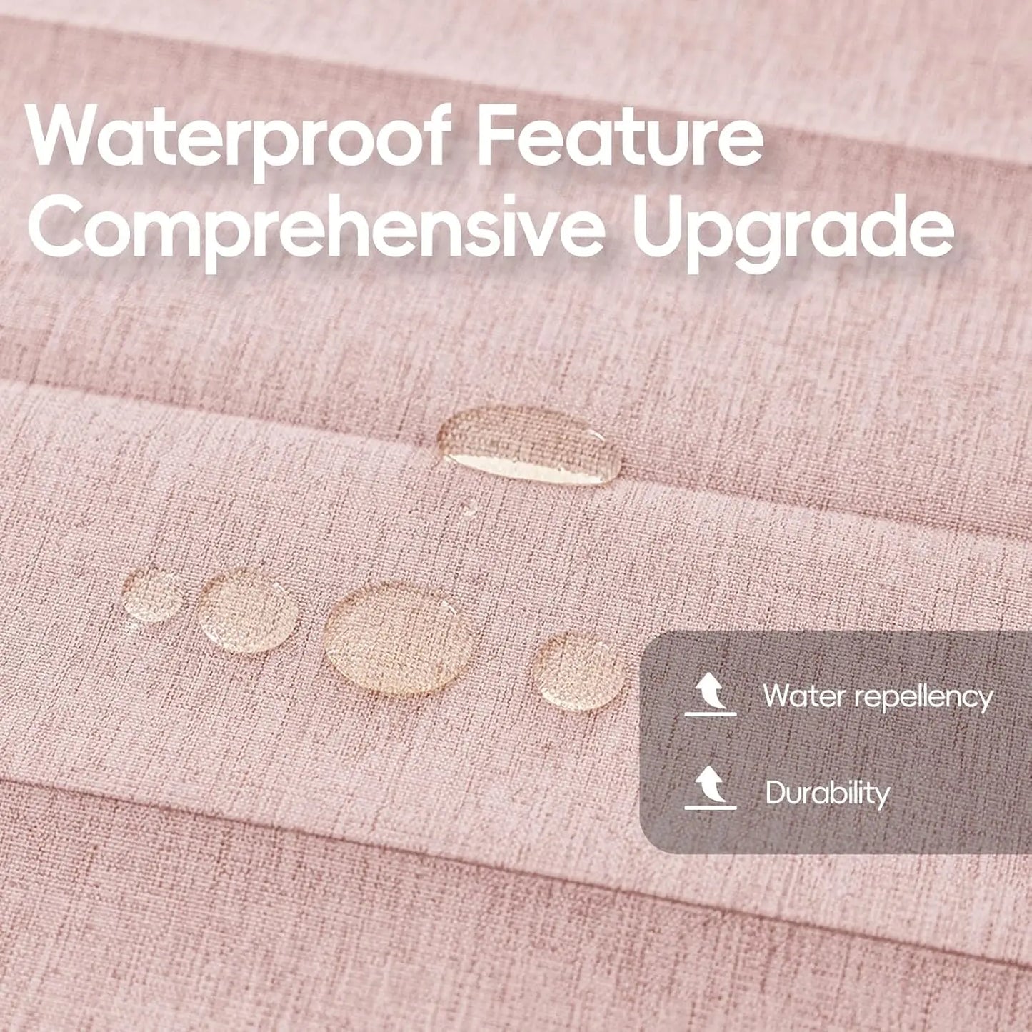 Magnetic Folding Shower Curtain，Waterproof & Space-Saving Design with Hooks, Thick Fabric in 6 Colors