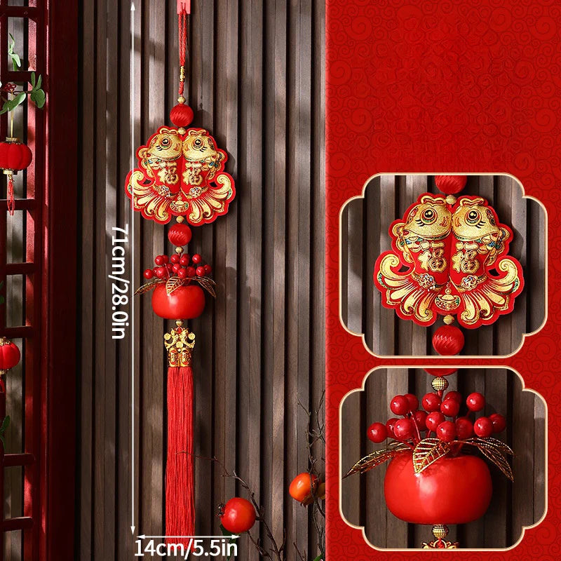 Chinese New Year 2025 Decorations Chinese Spring Festival Hanging Pendant Door Wall Ornament Traditional Chinese Room Decoration