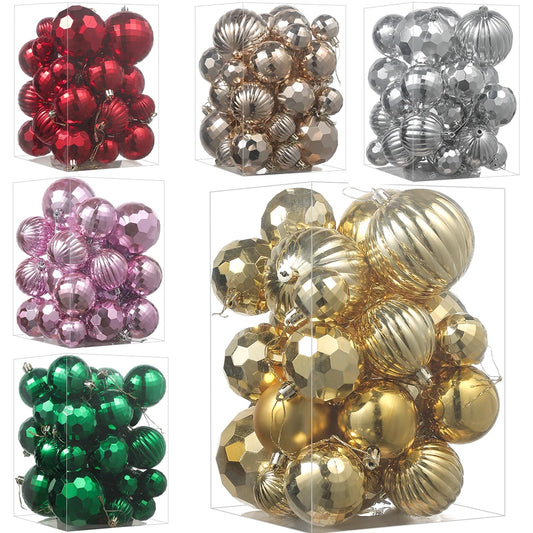 30Pcs Christmas Balls 4-8CM Hanging Ball Christmas Tree Pendant Ornaments for Home Party Decor 2026 New Year Navidad Accessories