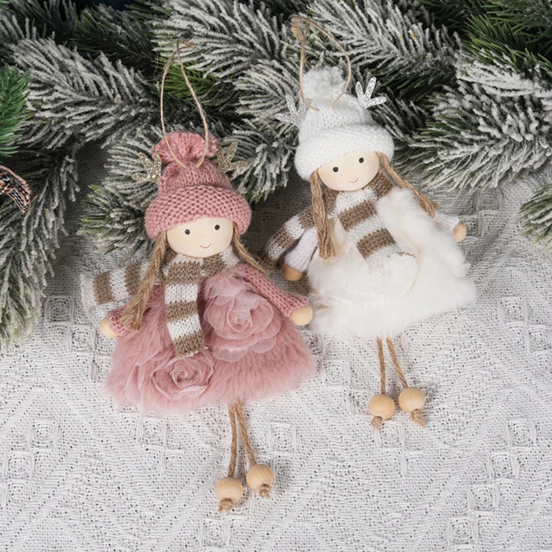 Christmas Decoration 2025 Christmas Tree Angel Hanging Pendants Hanging Ornaments Cute Angel Xmas Supplies Navidad Decor