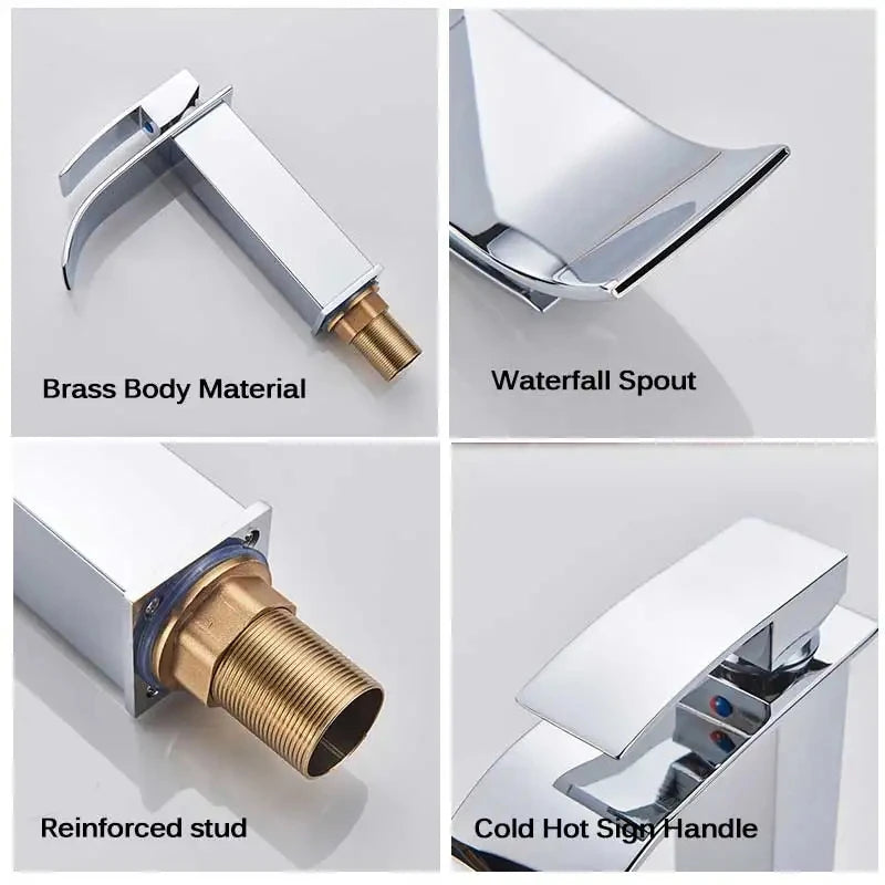 Bathroom sink Faucet Deck Mounted Basin Mixer Faucets Hot Cold Water Faucet Single Handle Washing Vessel Sink Taps Torneira