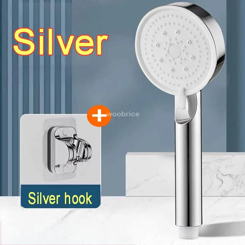 Bathroom Sink Faucet Head of A Shower High Pressure 5 Modes Adjustable with Hose Water Saving One-Key Stop Bathroom Accessories