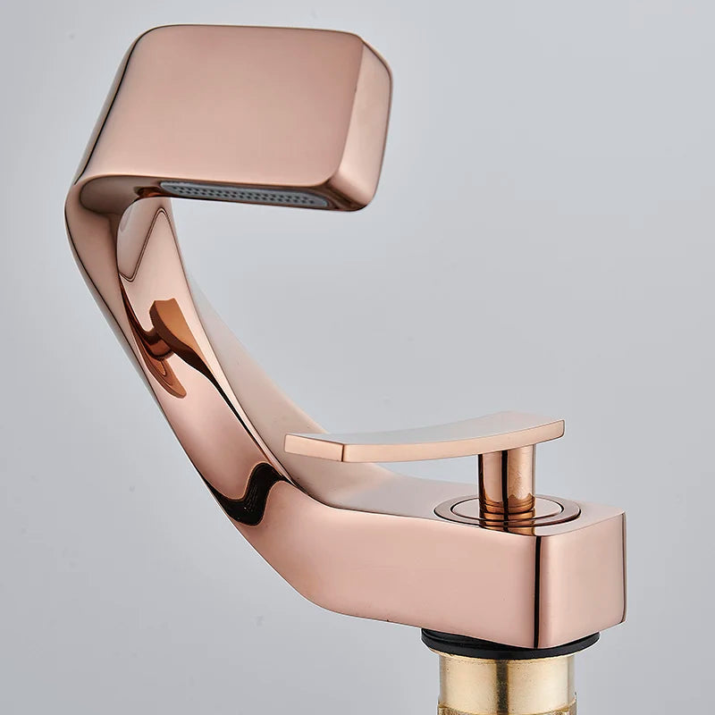 Single Handle Single Hole Fashion Wash Basin Sink Faucet Hot and Cold Bathroom Faucet Deck-mounted Faucet