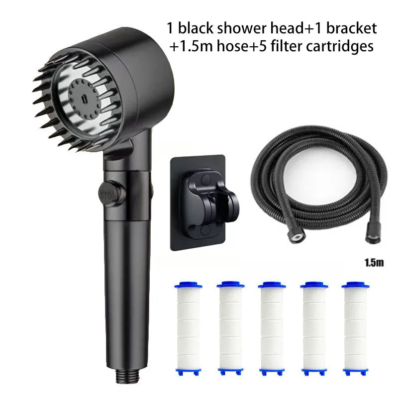 Three Speed Adjustment Bathroom Supplies Head Massage Portable Shower Filter Showers for Bathroom A