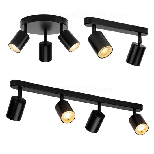Modern GU10 LED Study Ceiling Lights Kitchen Fixtures Dining Room Background Decoration Lampshade Adjustable Stairs Aisle Lamp