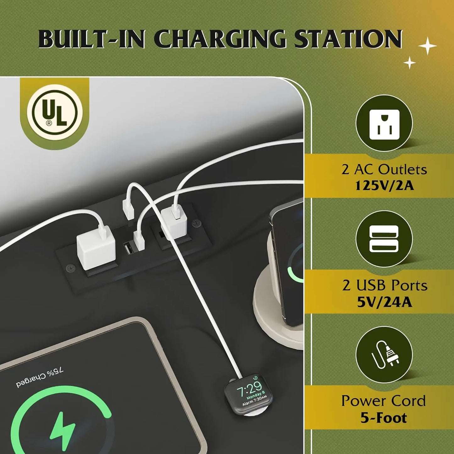 9 Drawer Led Dresser for Bedroom, 58.35'' Black Wood Dresser Storage Organizer with Power Outlets for 65'' TV, Dressers