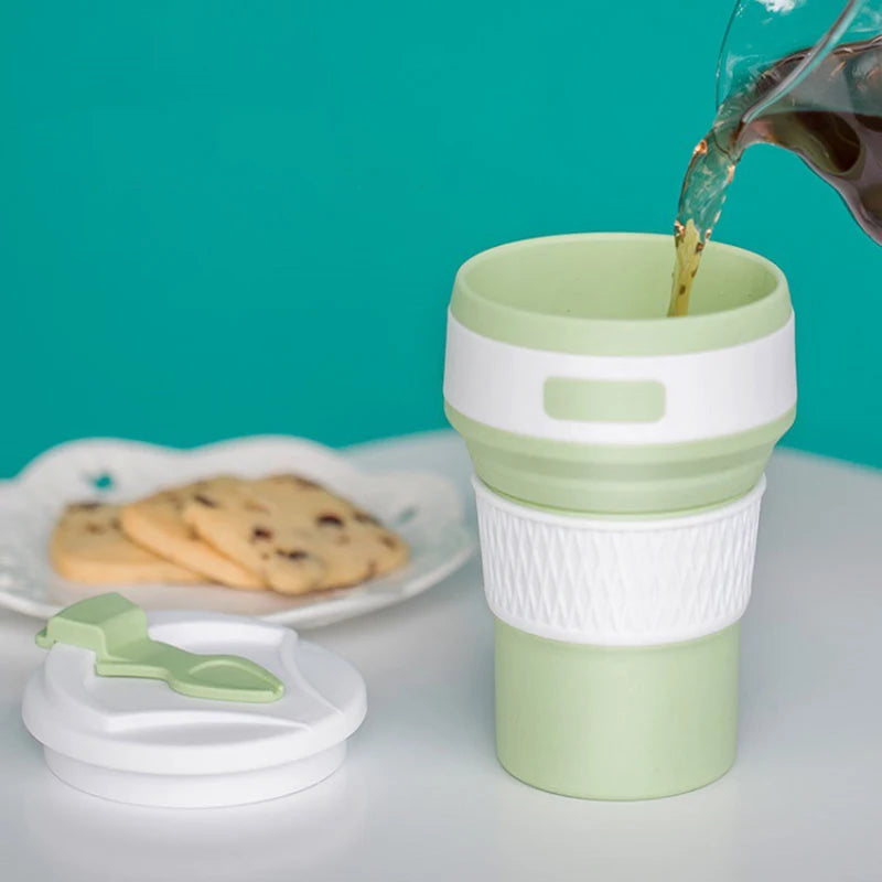 Silicone Folding Water Cup Portable Travel Sports Cup Outdoor Camping Portable