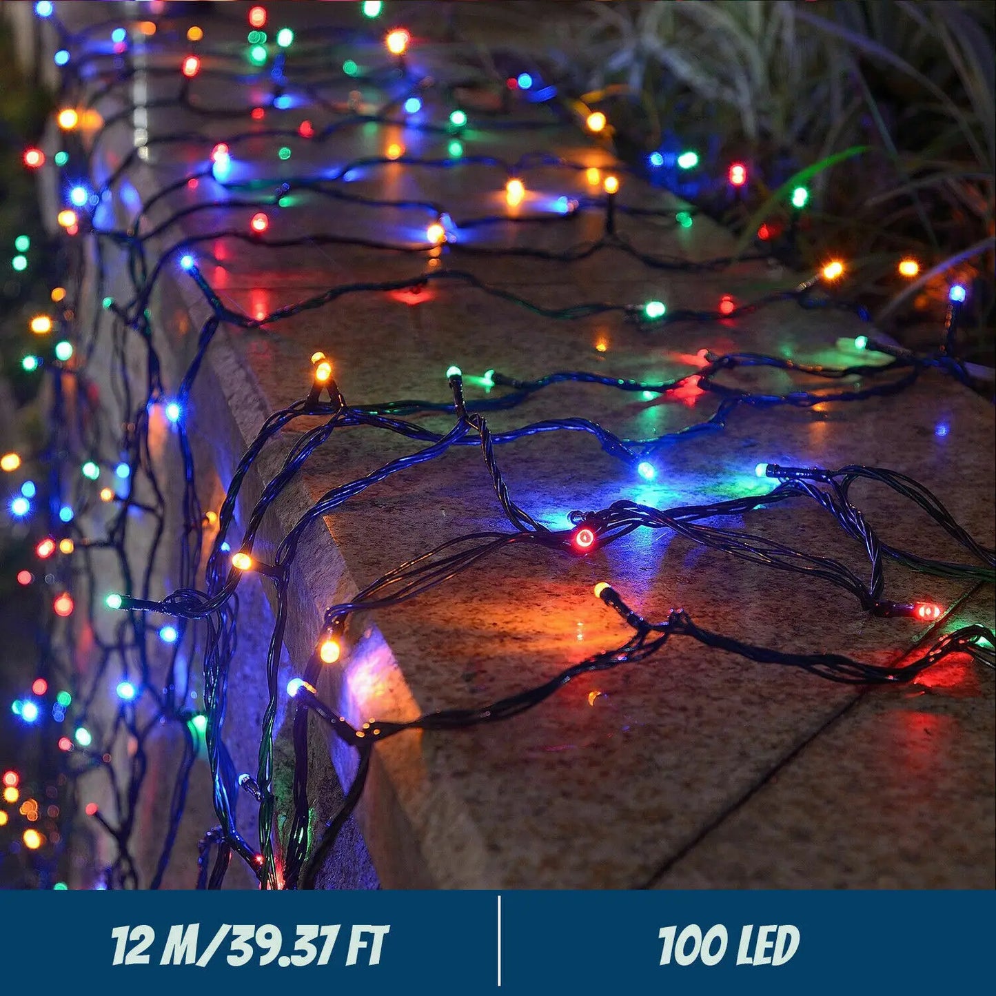 300LED Solar Christmas Lights Outdoor Waterproof 8 Modes Solar String Lights for Garden Xmas Decorations Starry Fairy Lights