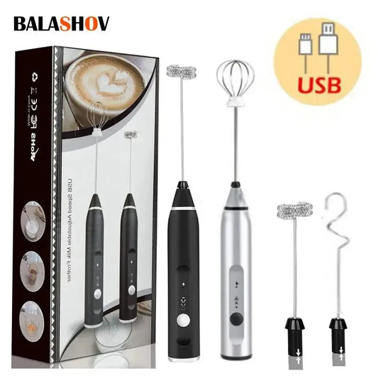 Portable Electric Milk Frothers Handheld Blender USBMini Coffee Maker Whisk