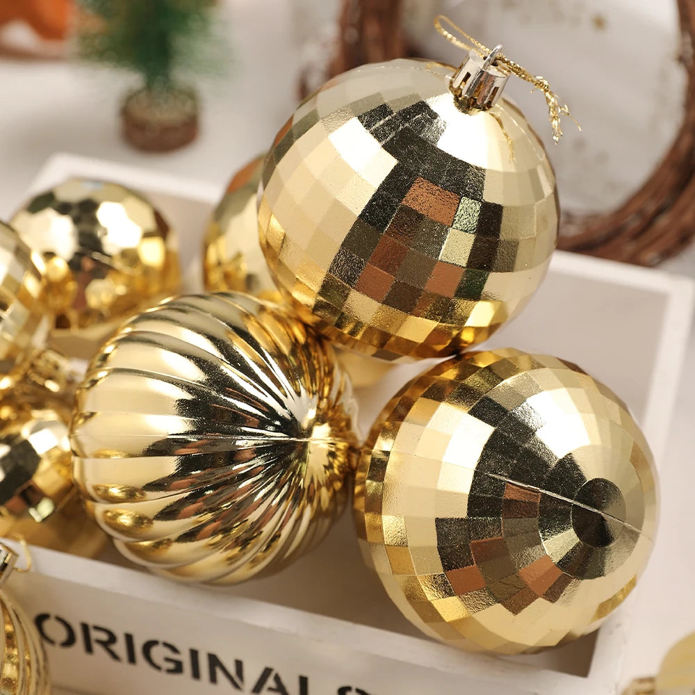 30Pcs Christmas Balls 4-8CM Hanging Ball Christmas Tree Pendant Ornaments for Home Party Decor 2026 New Year Navidad Accessories