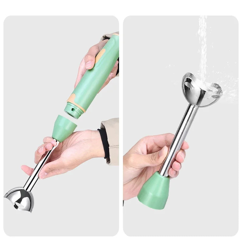 Professional 400W Electric Immersion Hand Blender with Stainless Steel Blade for Smoothies