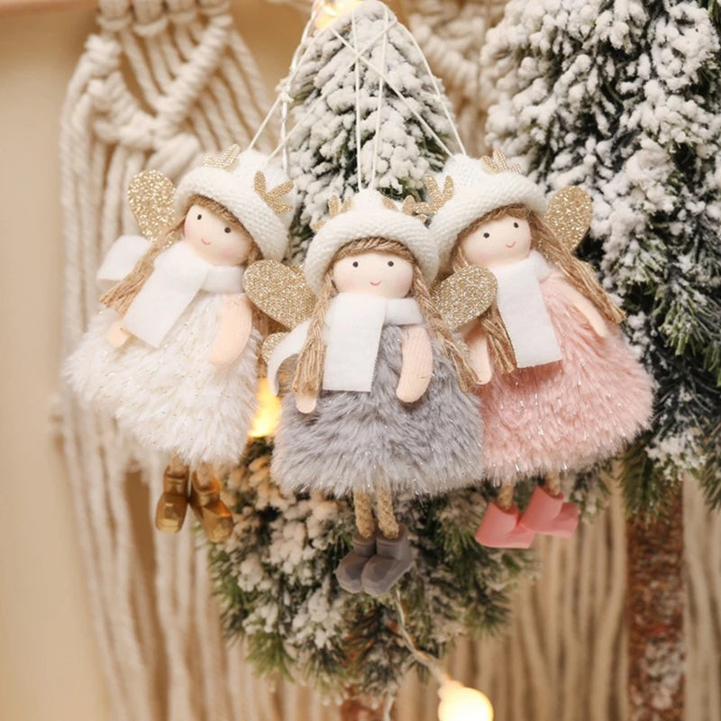 Christmas Decoration 2025 Christmas Tree Angel Hanging Pendants Hanging Ornaments Cute Angel Xmas Supplies Navidad Decor