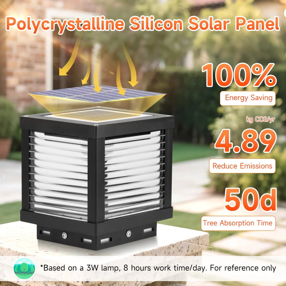 Outdoor Lighting Solar Garden Lights Installable Bulb Exterior Decoration Solar Lights for Patio Path Fence Sunlight Pillar Lamp