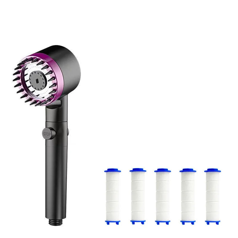 Three Speed Adjustment Bathroom Supplies Head Massage Portable Shower Filter Showers for Bathroom A
