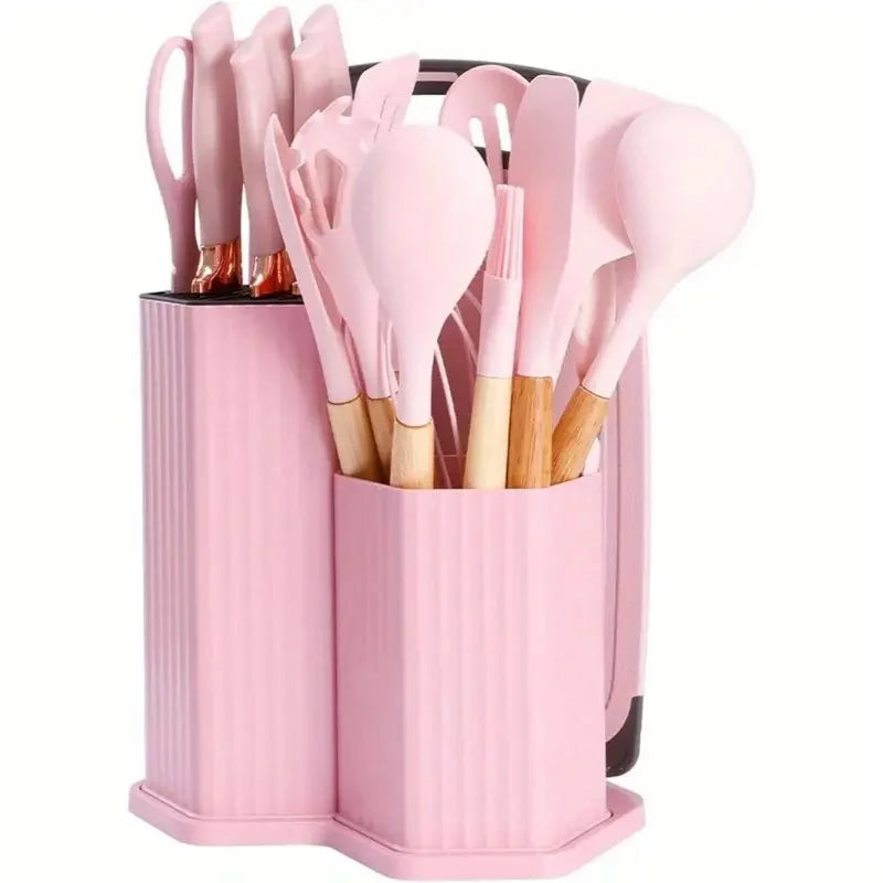 19 sets of kitchen knives with a knife holder, professional high carbon steel stainless steel