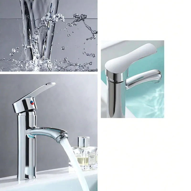 1PC Bathroom Faucets Hot and Cold Mixer Faucets Vanity Bathroom Kitchen Deck Mounted Bathroom Sink Faucets