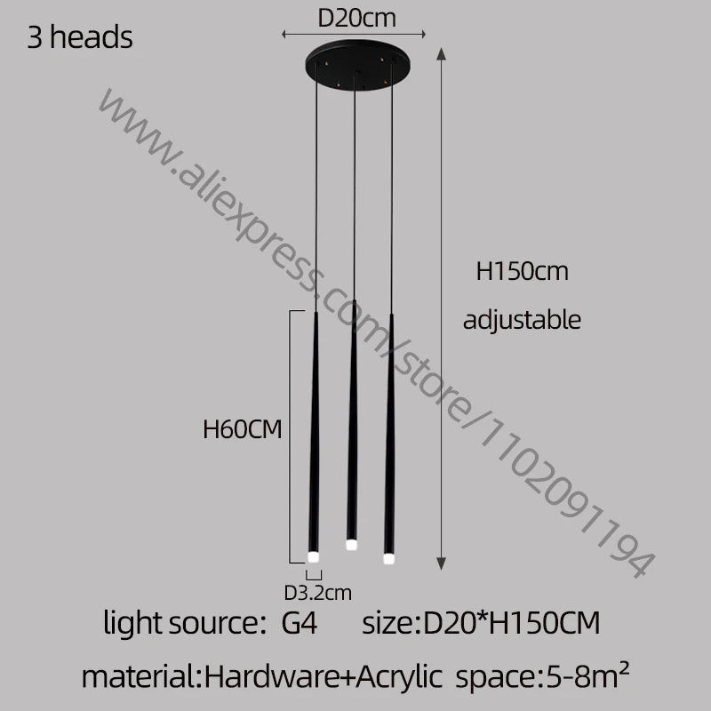 Modern Dining Room Chandelier Minimalist Design Living Room Kitchen Bedroom Light Study Cafe Led Bar Staircase Chandelier