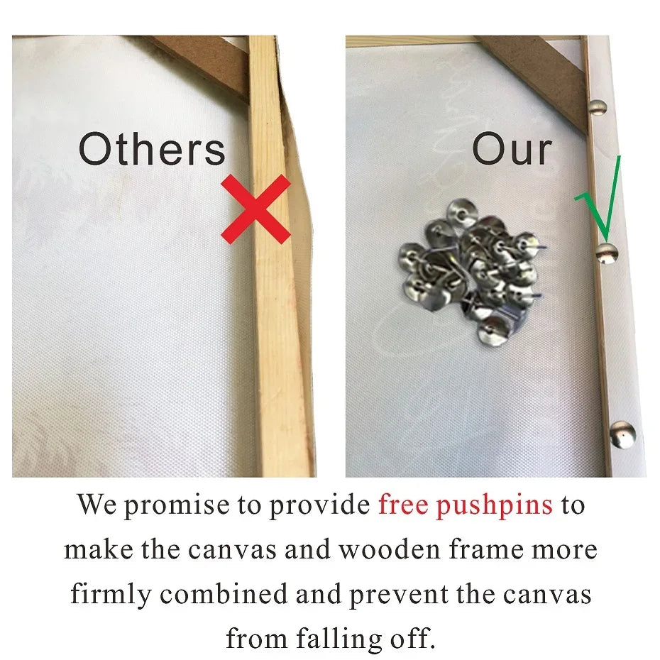 40x60 50x70 40x50cm Canvas Frame Wooden Frames Wooden Photo Oil Painting Canvas Diamond Painting Frames Canvas Wood Wall Frame